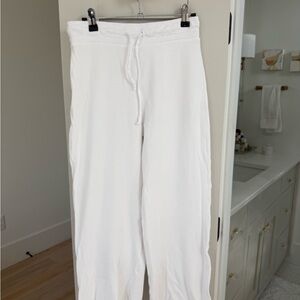 Perfectwhitetee Ribbed White Lounge Pants